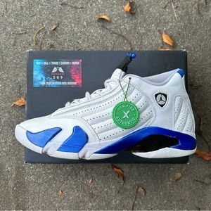 Air Jordan 14 Retro White Hyper Royal Men’s Size 8.5 Left Shoe Only